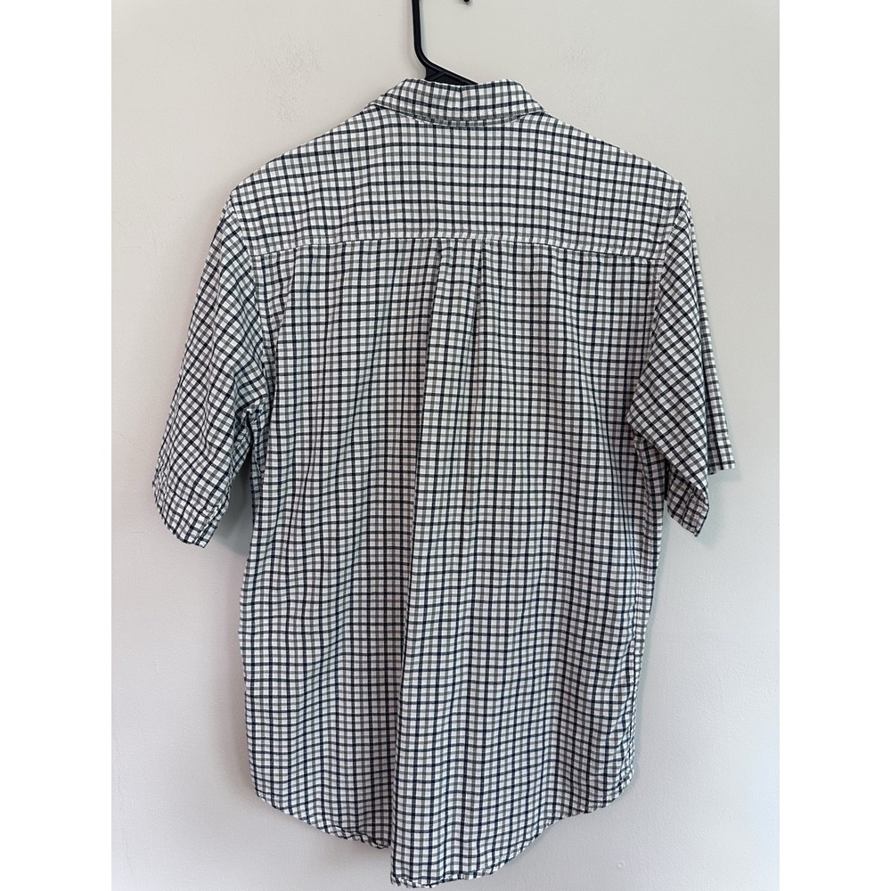 Fieldmaster SMALL 100% Cotton Lightweight Plaid Short Sleeve Button Front Shirt - Picture 10 of 13